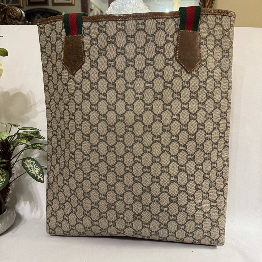 ‼️SOLD‼️Gucci Plus GG Supreme Ophidia Tote with Sherry Line Handles - Picture 2 of 10